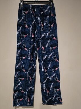 New England Patriots Kids' Navy Logo Fleece Pajama Pants Cozy Game Day Lounge